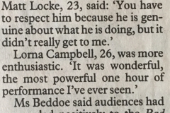 "...a powerful performance..."