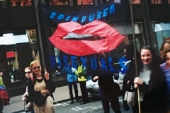 Pride Scotland 1998 featuring  The Sisters of Perpetual Indulgence, Sheboom and the Edinburgh Bisexual Group.